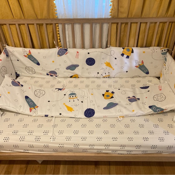 Space Theme Toddler Crib Liner Set - Picture 2 of 6